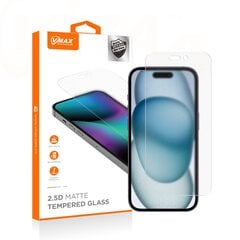 Vmax tempered glass 0.33mm clear glass for iPhone 15 Pro Max 6,7" matte цена и информация | Защитные пленки для телефонов | pigu.lt