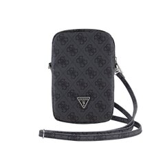 Guess PU 4G Triangle Logo Wallet Phone Bag Zipper Black цена и информация | Чехлы для телефонов | pigu.lt
