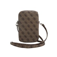 Guess PU 4G Triangle Logo Wallet Phone Bag Zipper Brown цена и информация | Чехлы для телефонов | pigu.lt