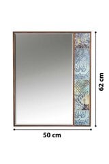 Декоративное зеркало Asir, 50x62 см, темно-коричневый/розовый цена и информация | Зеркала | pigu.lt