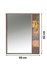 Декоративное зеркало Asir, 50х62 см, коричневый цена и информация | Зеркала | pigu.lt