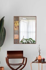 Декоративное зеркало Asir, 50x62 см, темно-коричневый/розовый цена и информация | Зеркала | pigu.lt