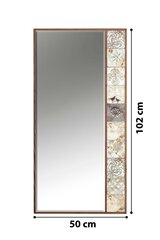 Декоративное зеркало Asir, 50x102 см, коричневый/бежевый цена и информация | Зеркала | pigu.lt