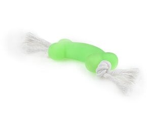 Žaislas šunims su virvele ir kaulu Happet Z535, žalias kaina ir informacija | Žaislai šunims | pigu.lt