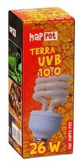 Terra UVB лампа Happet 10.0/26W цена и информация | Товары для экзотических животных | pigu.lt