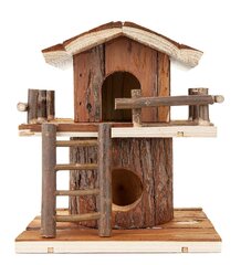 Домик для хомяка Storey, деревянный 21 см цена и информация | Клетки и аксессуары для грызунов | pigu.lt