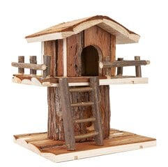 Домик для хомяка Storey, деревянный 21 см цена и информация | Клетки и аксессуары для грызунов | pigu.lt