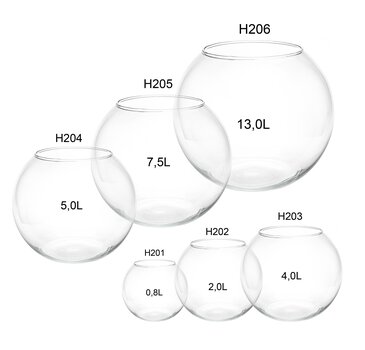 Stiklinė sfera Happet, 2 l kaina ir informacija | Akvariumai ir jų įranga | pigu.lt