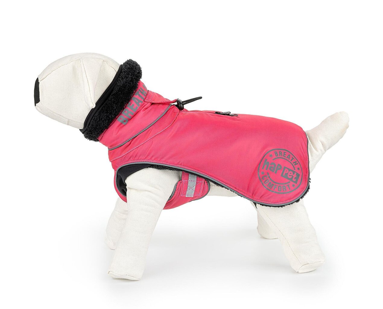 Šilta striukė šunims Happet, įvairių dydžių, rožinė kaina ir informacija | Drabužiai šunims | pigu.lt