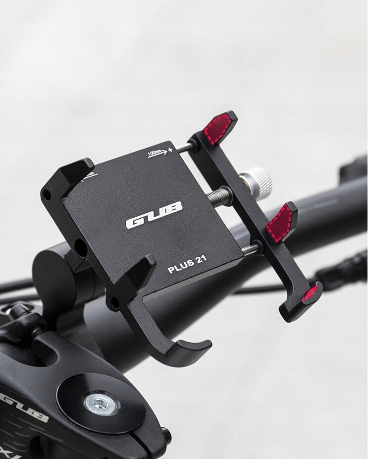 Telefono laikiklis dviračiui arba motociklui Gub Plus 21, juodas kaina ir informacija | Krepšiai, telefonų laikikliai | pigu.lt