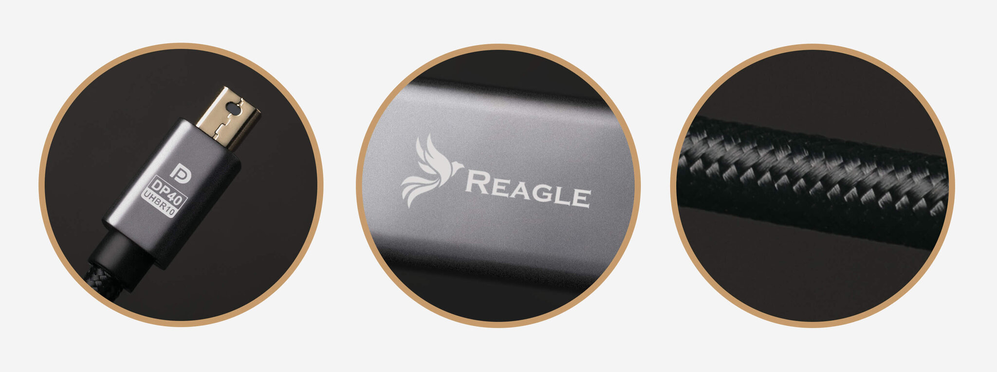 Reagle Mini DP, 2m kaina ir informacija | Kabeliai ir laidai | pigu.lt