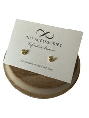 Женские серьги Infi Accessories Mini Hearts yellow цена и информация | Серьги | pigu.lt