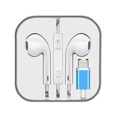 Проводные наушники Deep-Tech EarPods Beats для Apple iPhone 13 Pro Max/12/11/X/XR/XS/7/7 Plus/8/8+ разъем Lightning + микрофон белые цена и информация | Наушники | pigu.lt