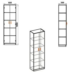 Шкаф КШ-7, коричневый цена и информация | Шкафчики в гостиную | pigu.lt