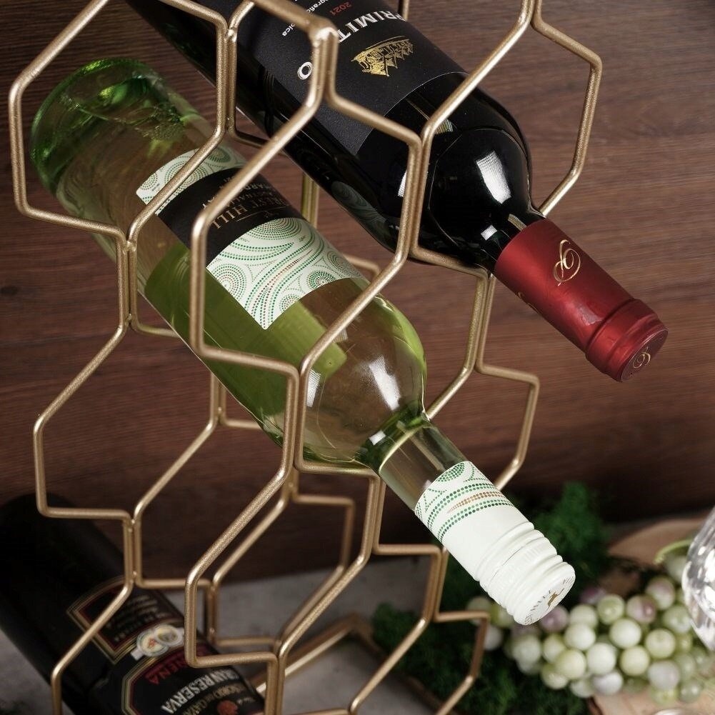 Vyno lentyna gold 8 buteliai 48 cm kaina ir informacija | Virtuvės baldų priedai | pigu.lt