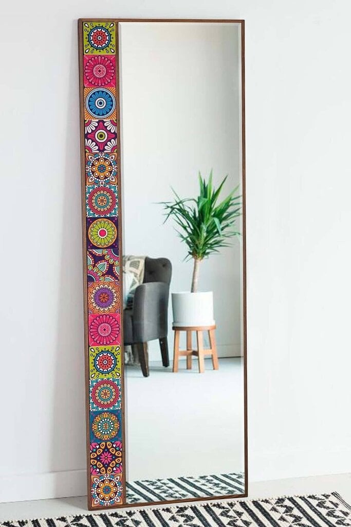 Dekoratyvinis veidrodis, Asir, 50x152cm, rudas/rožinis цена и информация | Veidrodžiai | pigu.lt