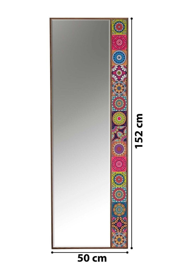 Dekoratyvinis veidrodis, Asir, 50x152cm, rudas/rožinis цена и информация | Veidrodžiai | pigu.lt