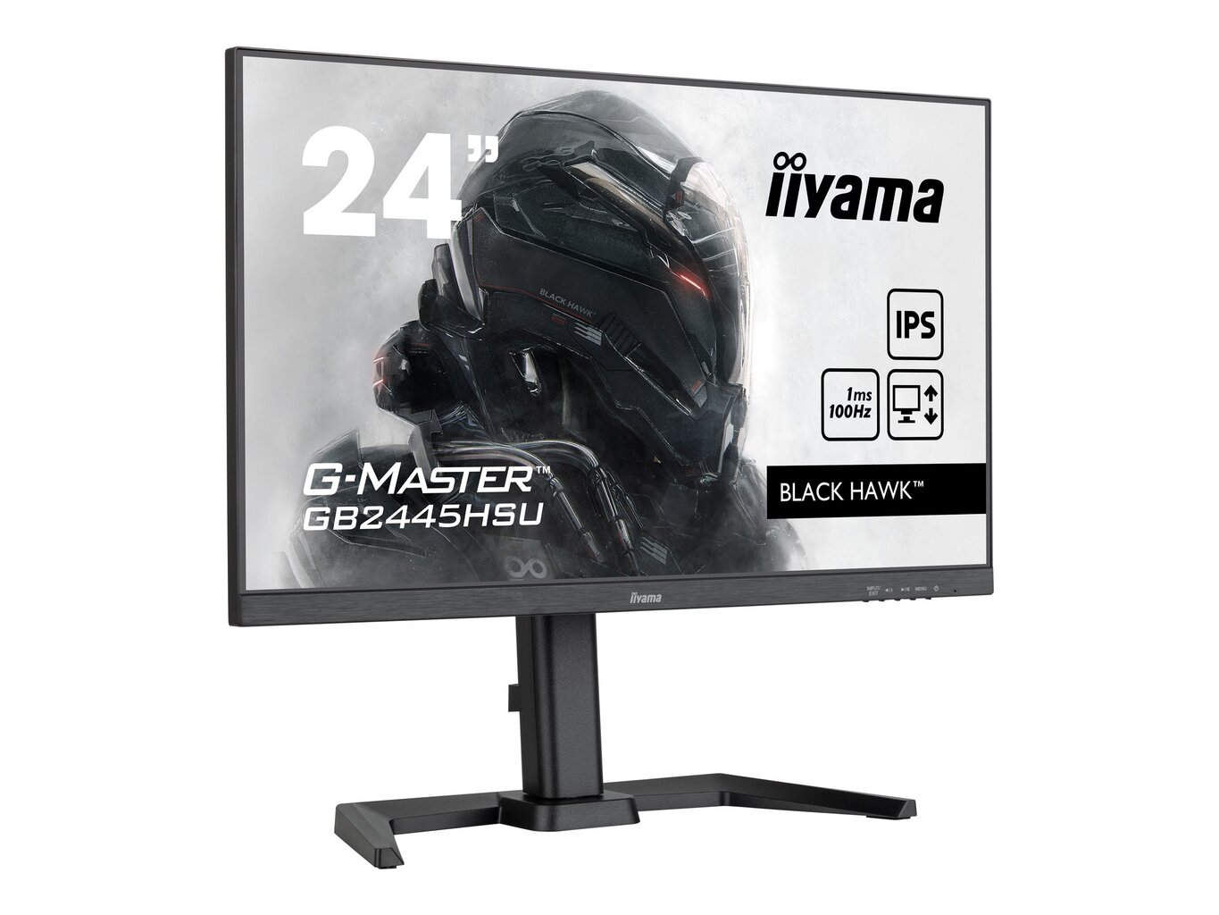 iiyama G-MASTER GB2445HSU-B1 kompiuterio monitorius 61 cm (24") 1920 x 1080 pikseliai „Full HD“ LED Juoda kaina ir informacija | Monitoriai | pigu.lt