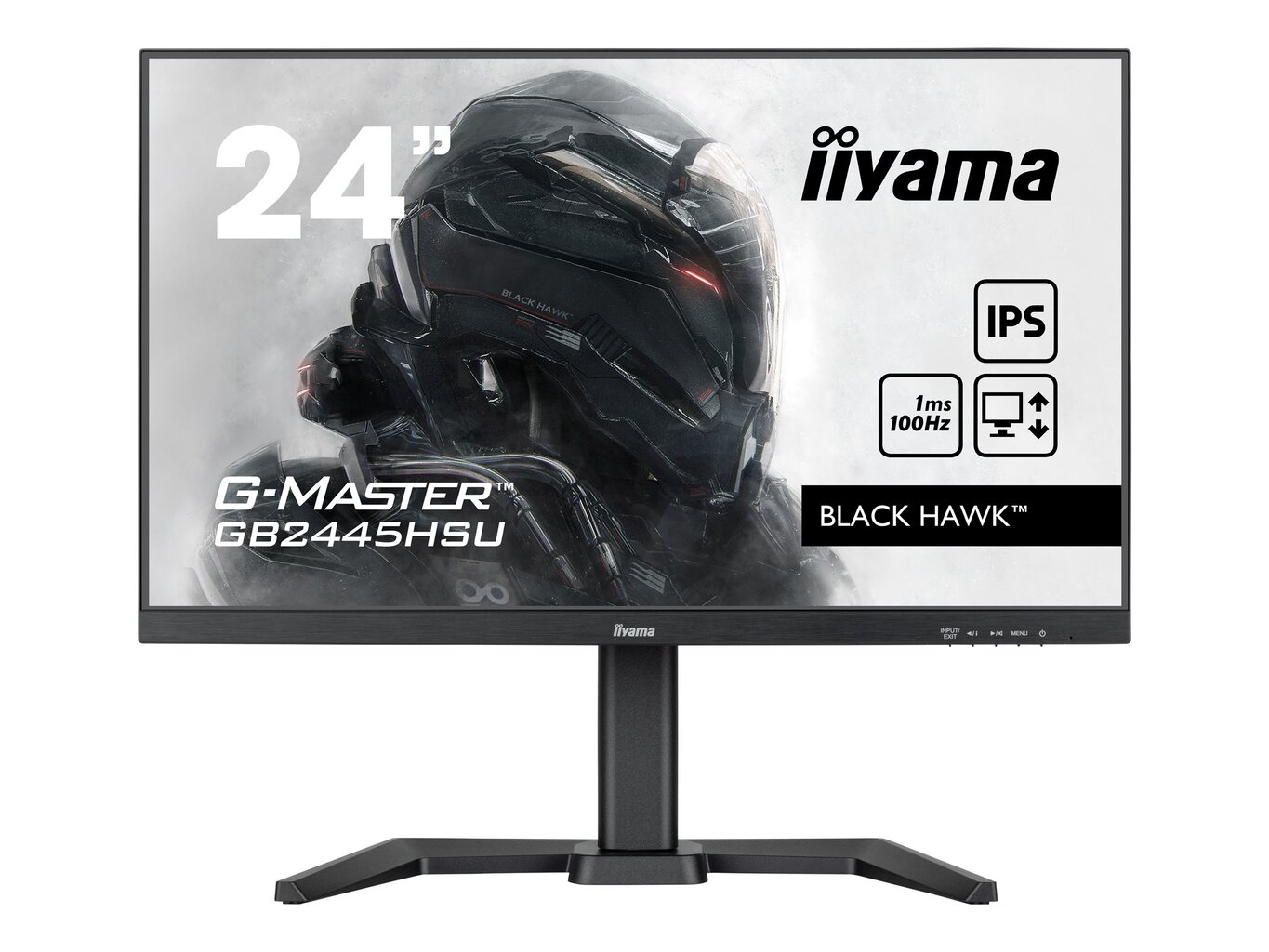 iiyama G-MASTER GB2445HSU-B1 kompiuterio monitorius 61 cm (24") 1920 x 1080 pikseliai „Full HD“ LED Juoda kaina ir informacija | Monitoriai | pigu.lt