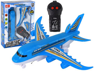 Nuotoliniu būdu valdomas lėktuvas Lean Toys, mėlynas/baltas, 24x27x10 cm kaina ir informacija | Žaislai berniukams | pigu.lt