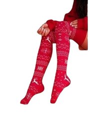 Ilgos kojinės moterims Milena 145/AC017, raudonos kaina ir informacija | Moteriškos kojinės | pigu.lt
