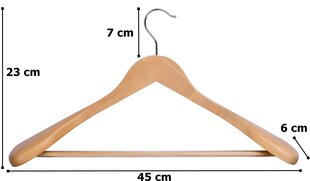 Деревянная вешалка для брюк 1 шт. цена и информация | Вешалки и мешки для одежды | pigu.lt