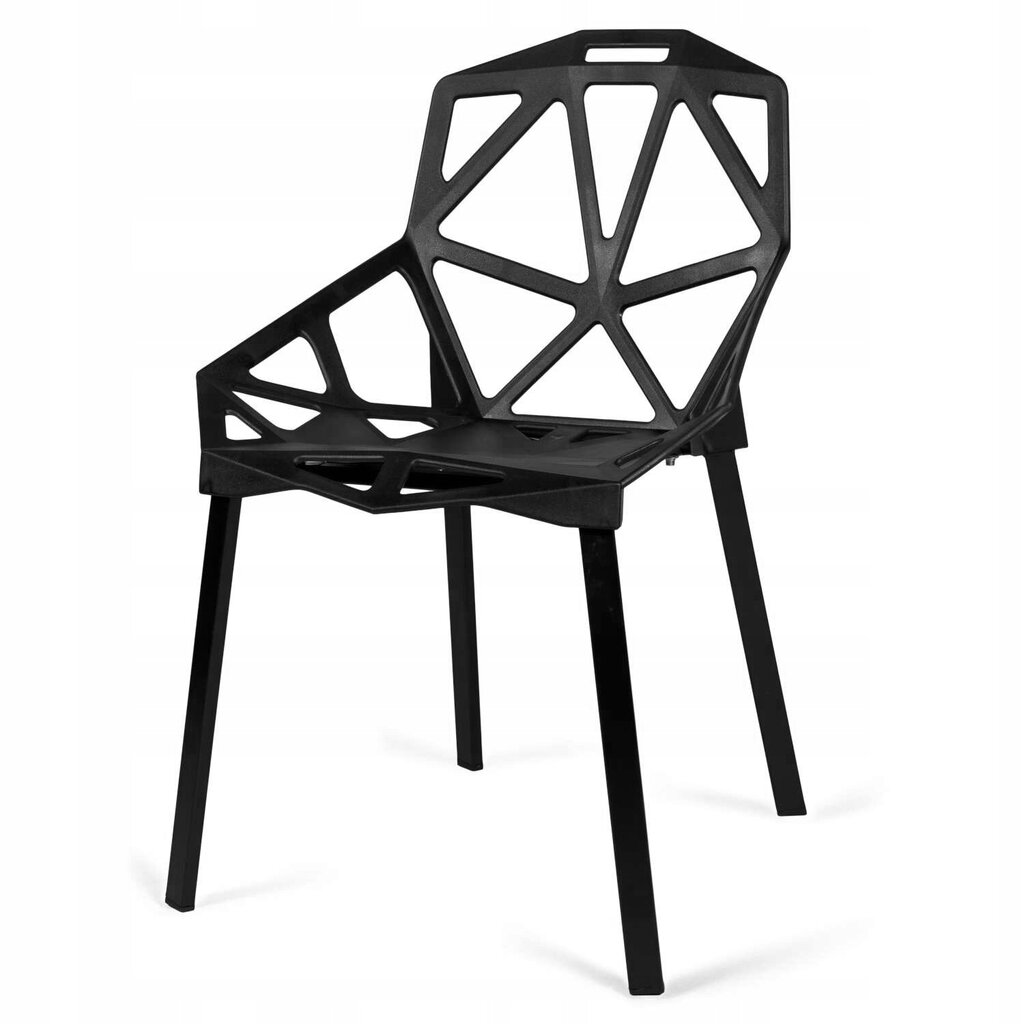 4-ių kėdžių komplektas Vector, juodas kaina ir informacija | Virtuvės ir valgomojo kėdės | pigu.lt