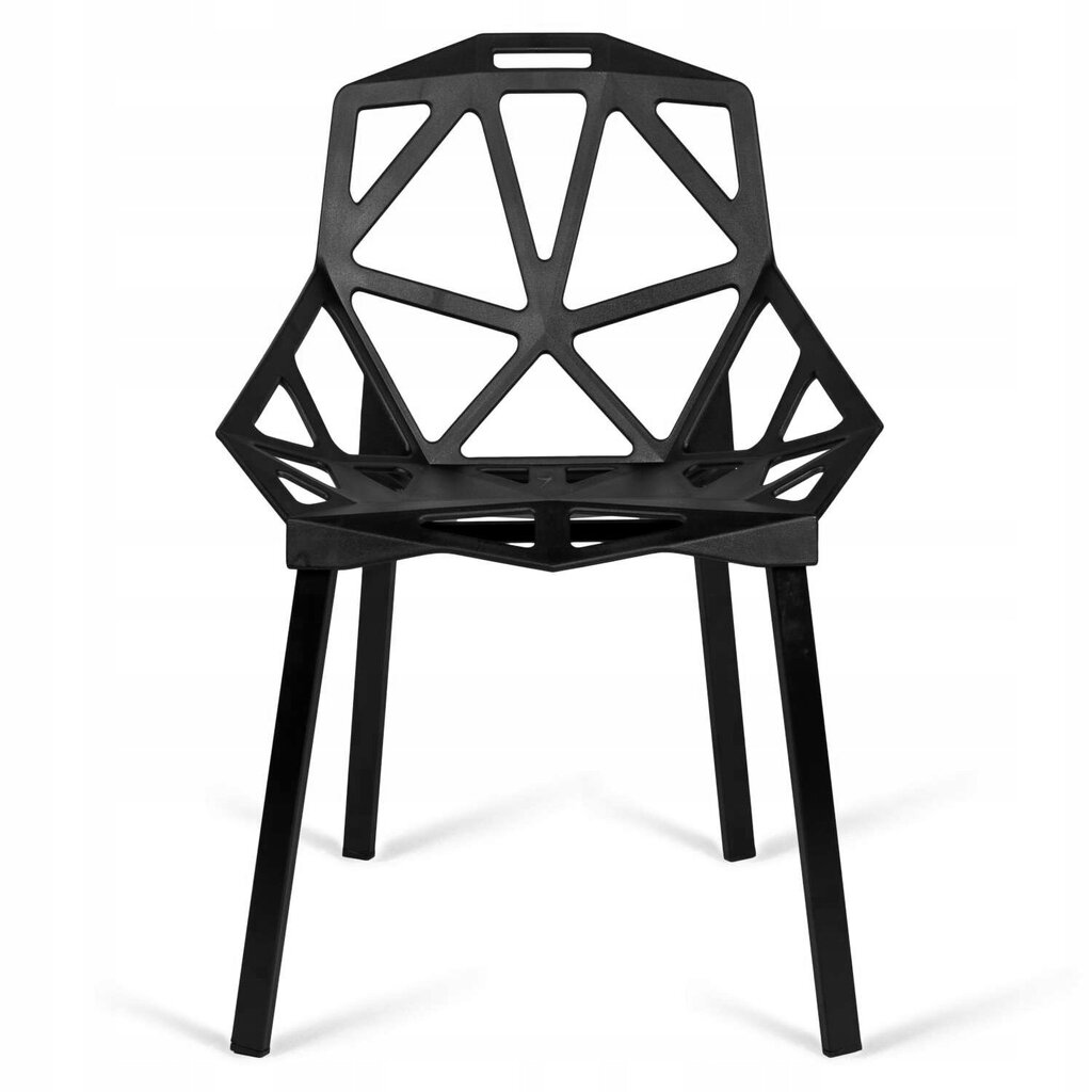 4-ių kėdžių komplektas Vector, juodas цена и информация | Virtuvės ir valgomojo kėdės | pigu.lt