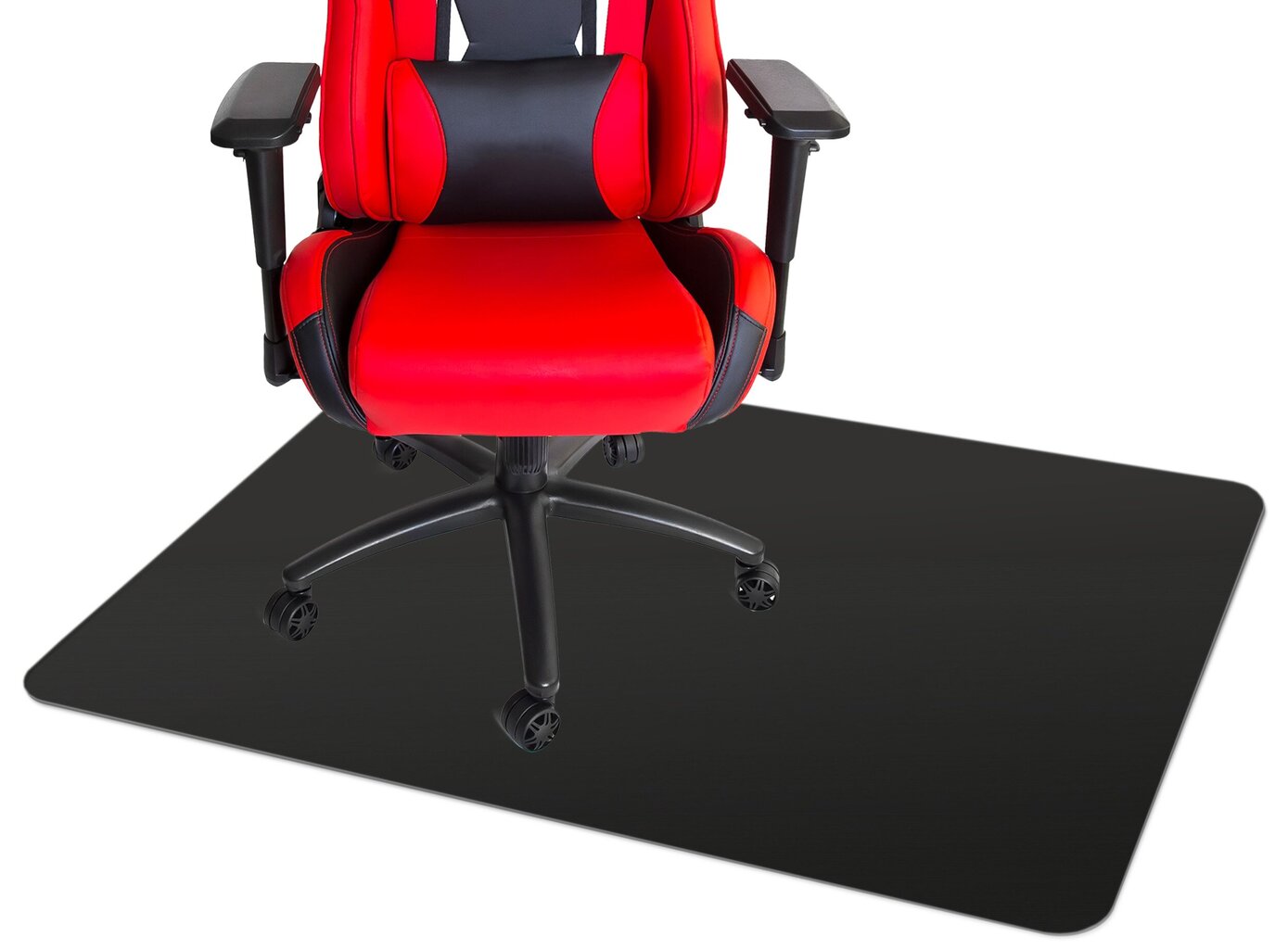 Apsauginis kėdės kilimėlis, juodas цена и информация | Biuro kėdės | pigu.lt