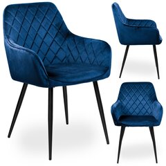 Kėdė Havana Velvet, mėlyna kaina ir informacija | Biuro kėdės | pigu.lt