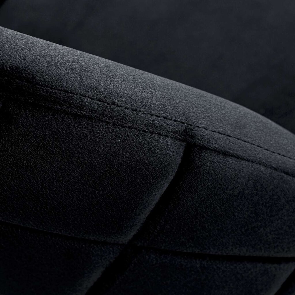 Kėdė Fargo Velvet, juoda цена и информация | Virtuvės ir valgomojo kėdės | pigu.lt