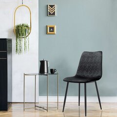 Kėdė Dover Velvet, juoda kaina ir informacija | Virtuvės ir valgomojo kėdės | pigu.lt