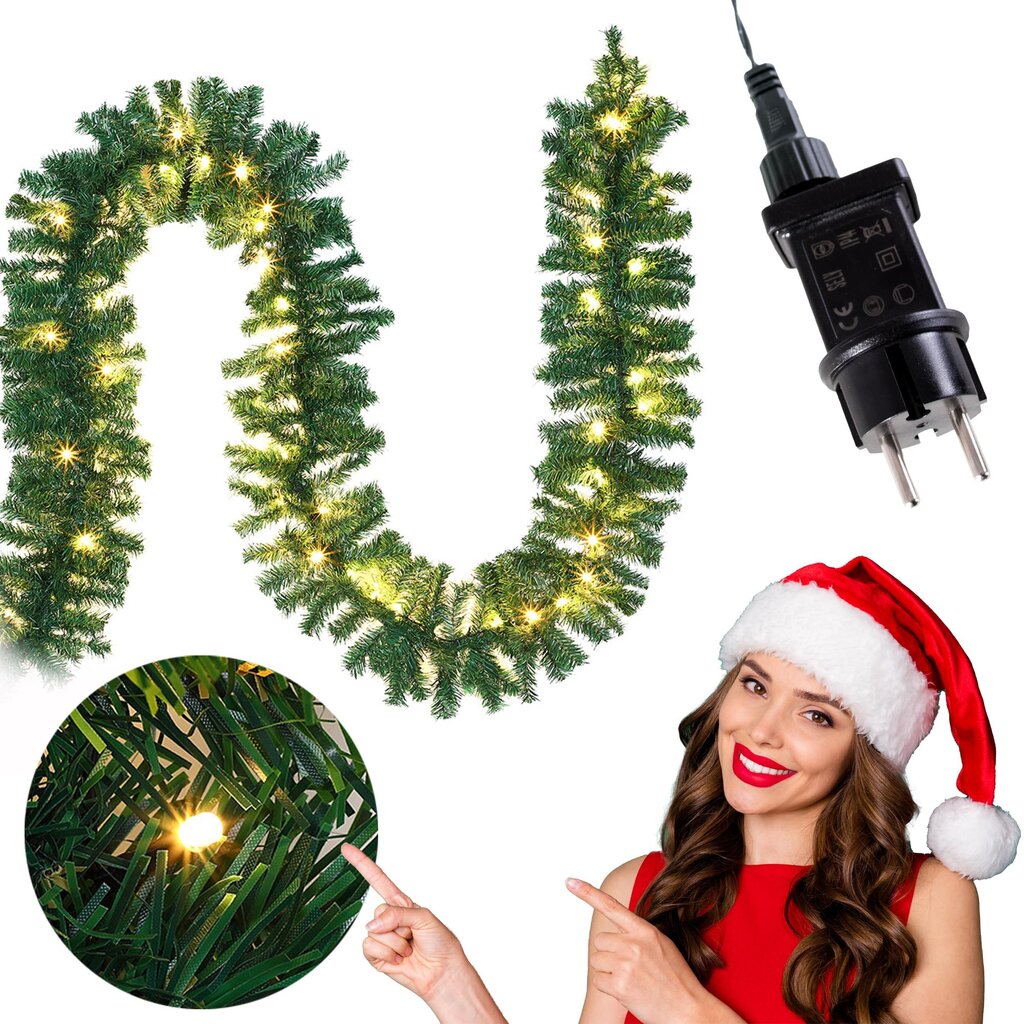 Kalėdinė girlianda, 100 LED, 5m kaina ir informacija | Girliandos | pigu.lt