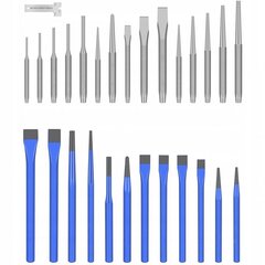 Kaltų, išmušėjų, žymeklių komplektas 28vnt. kaina ir informacija | Mechaniniai įrankiai | pigu.lt