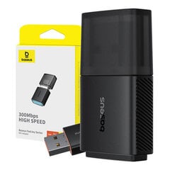 Adapter WiFi Baseus FastJoy 300Mbps (czarny) цена и информация | Адаптеры, USB-разветвители | pigu.lt