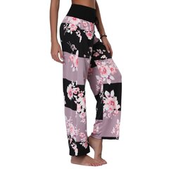 Женские брюки для йоги Totault, цветочный цена и информация | Женские брюки  | pigu.lt