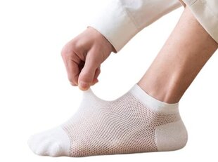 Носки в сетку тонкие хлопковые StrCloud, 5 пар, белый/черный цена и информация | Женские носки | pigu.lt