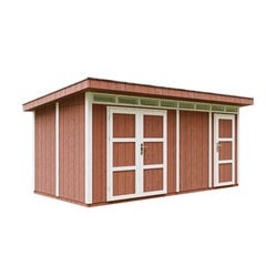 Sodo namelis Timbela M905C su dažų rinkiniu Redwood Red, A237x279x530 cm / 11.5 m2, raudonas цена и информация | Садовые сараи, дровницы | pigu.lt