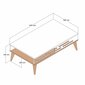 Kavos stalelis Asir, 105x60x34,6 cm, rudas/baltas цена и информация | Kavos staliukai | pigu.lt