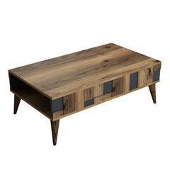 Кофейный столик Asir, 105x37,6x60 см, коричневый/серый цена и информация | Журнальные столики | pigu.lt