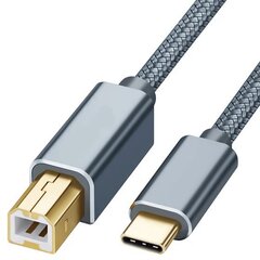Reagle USB C B 2M spausdintuvo kabelis HP CANON EPSON XEROX kaina ir informacija | Korpusų priedai | pigu.lt