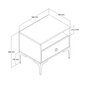 Naktinis staliukas Asir, 56x50,8x40 cm, rudas/juodas kaina ir informacija | Spintelės prie lovos | pigu.lt