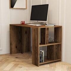 Studijų stalas Asir, 120x75,4x60 cm, rudas kaina ir informacija | Kompiuteriniai, rašomieji stalai | pigu.lt
