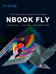 N-one Book Fly Intel Core i7-10870H, 16GB DDR4 1TB SSD Windows 11Pro kaina ir informacija | Nešiojami kompiuteriai | pigu.lt