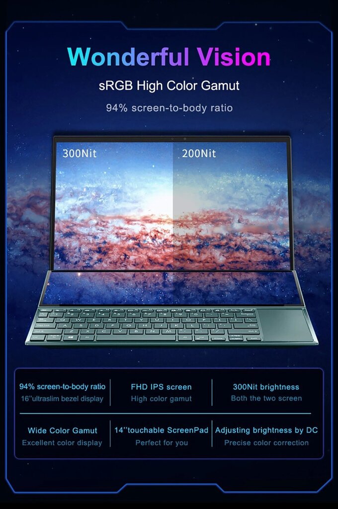 N-one Book Fly Intel Core i7-10870H, 16GB DDR4 1TB SSD Windows 11Pro цена и информация | Nešiojami kompiuteriai | pigu.lt