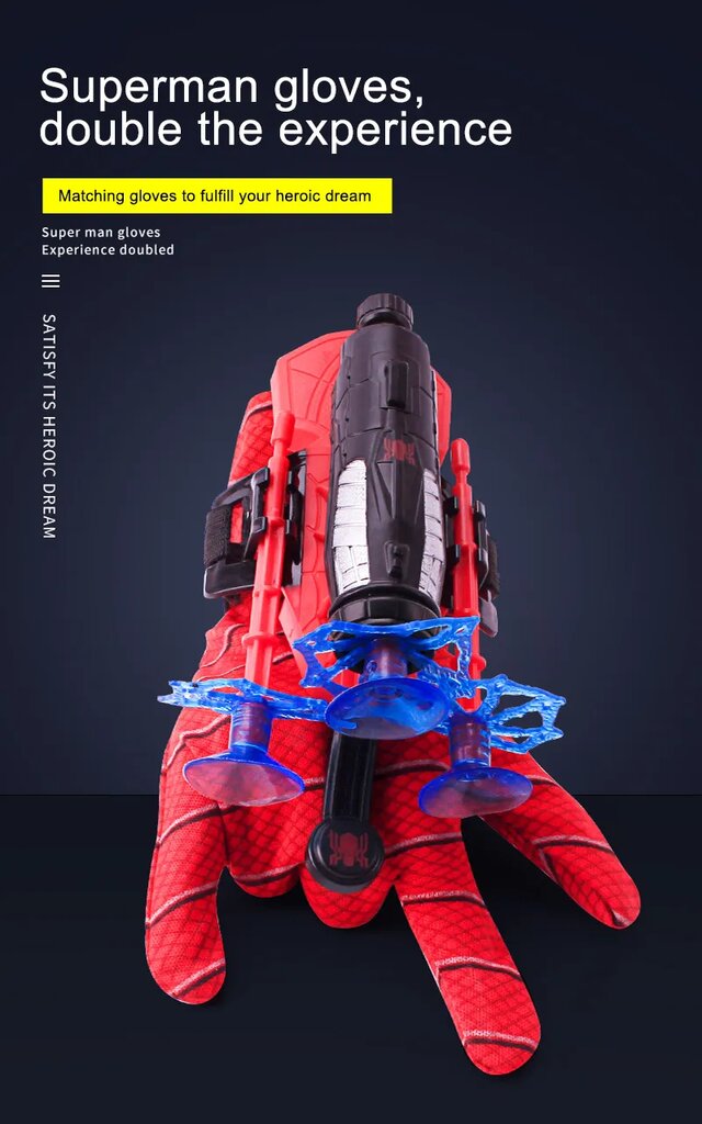 Pirštinės šaudyklės rinkinys Žmogus voras, 18 d. kaina ir informacija | Žaislai berniukams | pigu.lt
