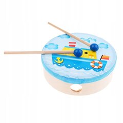 Деревянный барабан с ударной палочкой цена и информация | Развивающие игрушки | pigu.lt