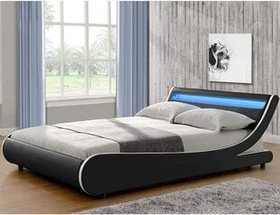 Кровать Flavio с LED-подсветкой  и матрас 160x200 цена и информация | Кровати | pigu.lt