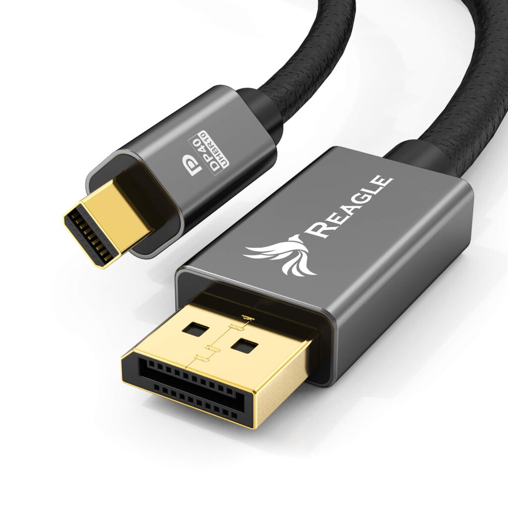 Reagle mini DisplayPort Ultra DP 2.0 8K 4K 240Hz 1M kabelis цена и информация | Korpusų priedai | pigu.lt