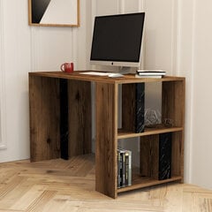 Studijų stalas Asir, 120x75,4x60 cm, rudas/juodas kaina ir informacija | Kompiuteriniai, rašomieji stalai | pigu.lt